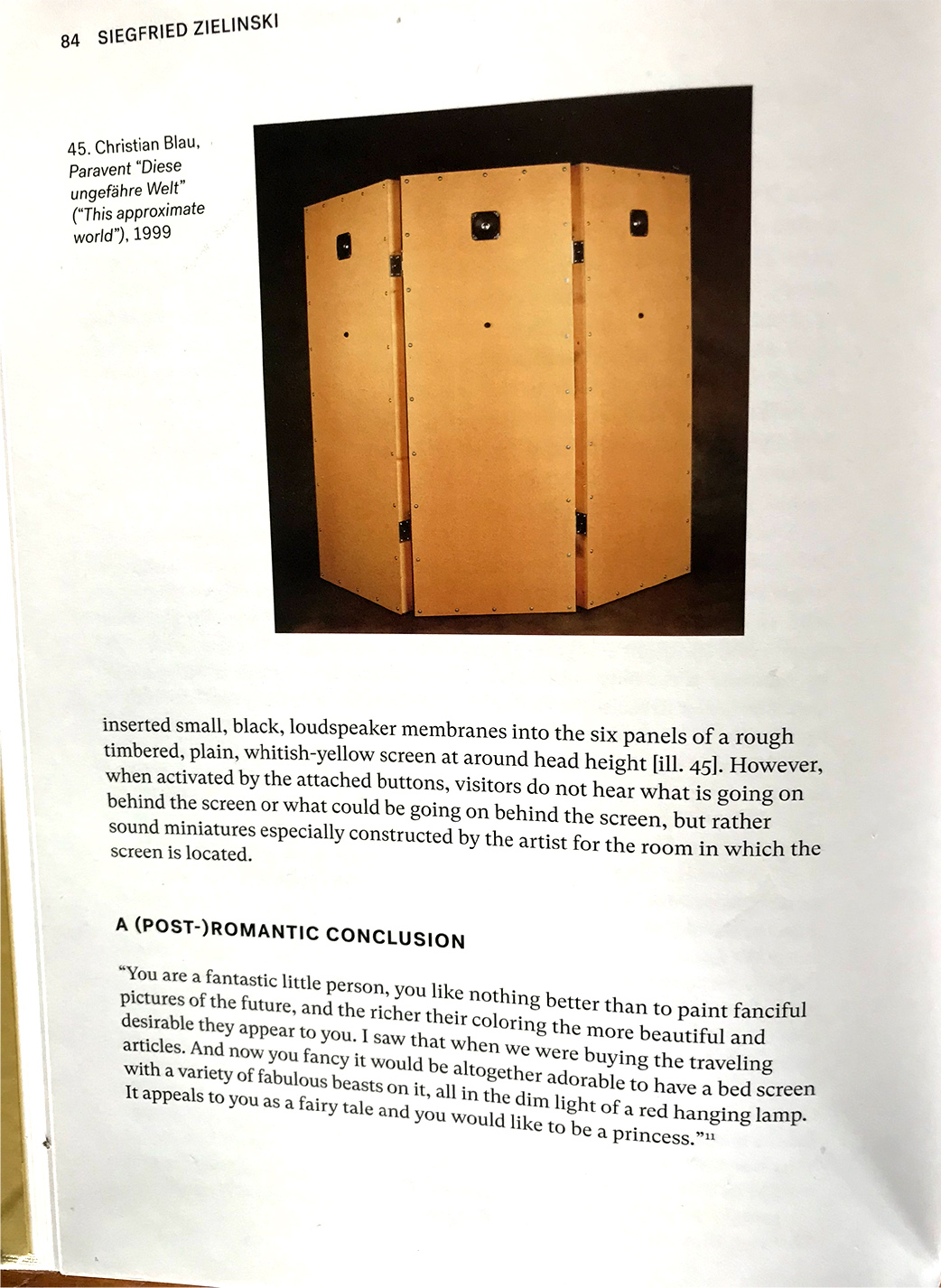 Catalog feature from the exhibition 'Paraventi', Fondazione Prada 2023 with 'This approximate world- paravent' by Christian Blau 1999