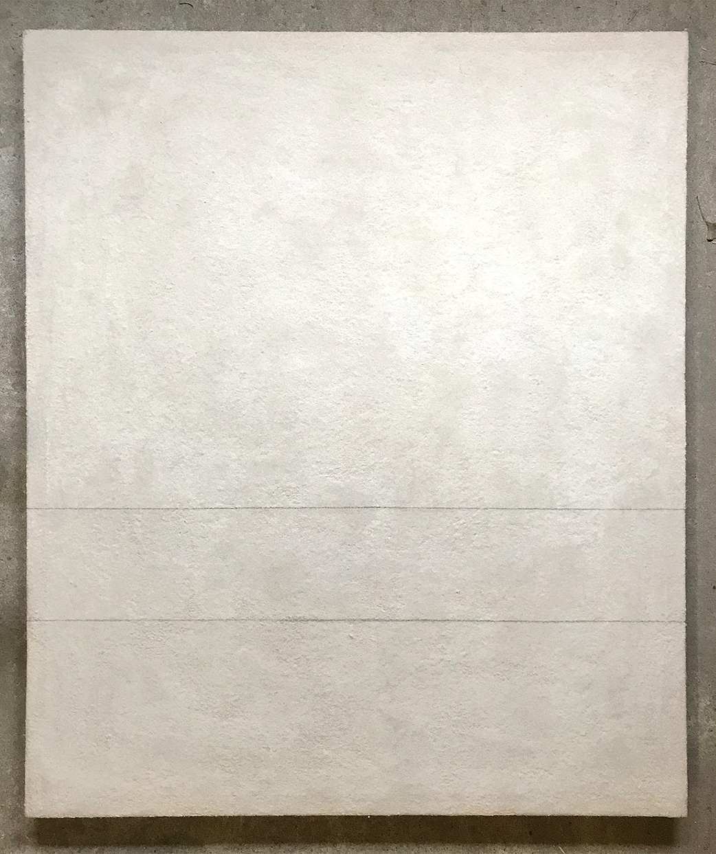 'WORDS FAIL' by Christian Blau 140x120x6cm Sand on Burlap and wooden frame